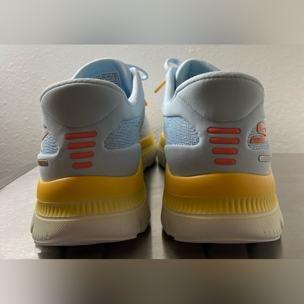 SKECHERS… WOMENS SUMMIT PLUS
BLUE AND YELLOW SNEAKERS - Picture 4 of 16